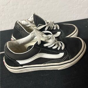 Vans Kids Black and White Shoes